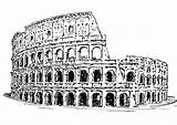 Colloseum Coloring Large sketch template