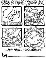 Coloring Scout Pages Law Girls Junior Sketch Girl sketch template