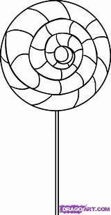 Lollipop Coloring Drawing Pages Lollipops Draw Swirl Step Kids Sheets Color Template Candy Para Printable Candyland Drawings Print Christmas Templates sketch template
