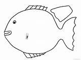 Fish Outline Tropical Coloring Clipart Designs Cliparts Templates sketch template