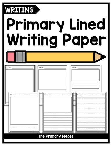 primary lined writing paper templates elementary handwriting teaching
