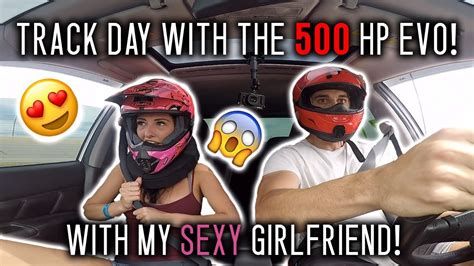 My Girlfriend Rides In My 500hp Evo On The Track Youtube