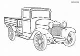 Lkw Oldtimer Ausmalbilder Lastwagen Tractor Malvorlagen Tractors 1930s Fahrzeug Lkws sketch template