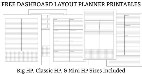 dashboard layout planner printables fb mom envy