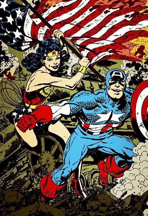 Wonder Woman And Captain America Art By John Byrne