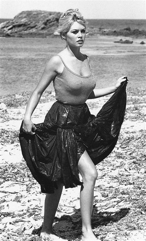 Brigitte Bardot Walking By The Shore Brigitte Bardot