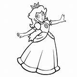Princess Princesspeach Coloringpages4u Template sketch template