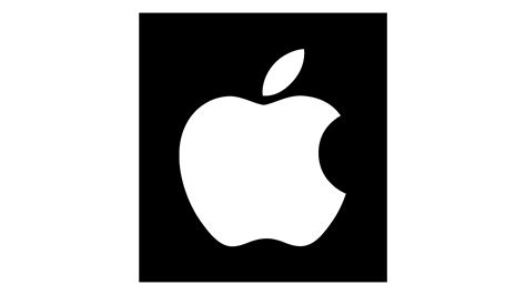 apple logo black  white