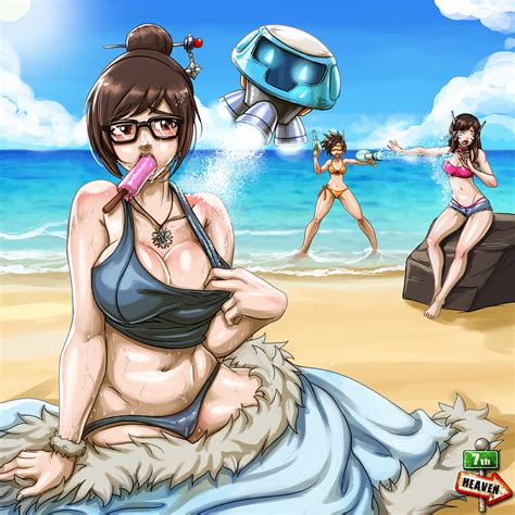 d va mei and tracer 7th heaven overwatch the hentai world