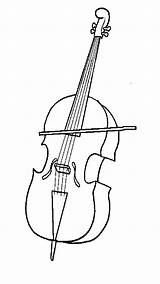 Cello Coloring Instrument sketch template