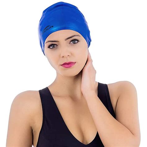 Silicone Swimcap For Long Hair Swimming Caps For Women And Men Bathi