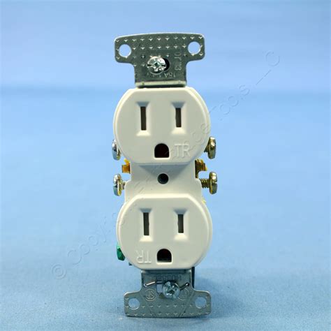 hubbell white tamper resistant residential grade straight blade duplex receptacle outlet nema