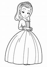 Princess Prinzessin Colorings sketch template