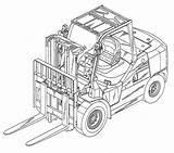 Forklift Lifter sketch template