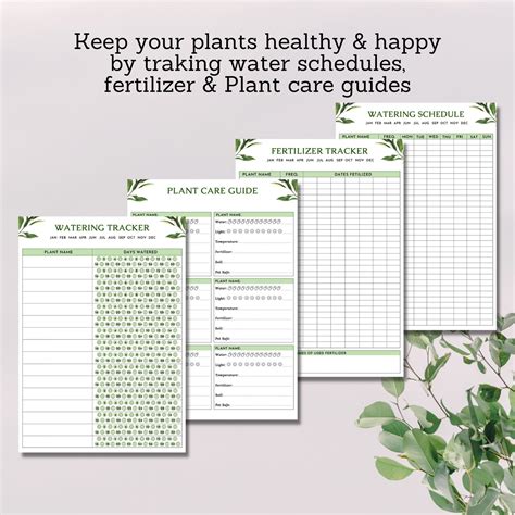 printable plant care template