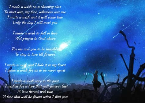shooting star poems about love
