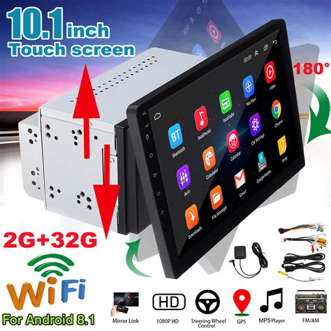 din  android  car stereo quad core gb  degree rotable screen gps wifi