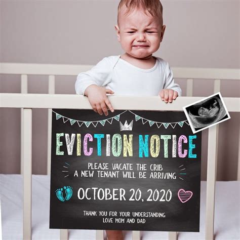 pin on eviction notice pregnancy announcement