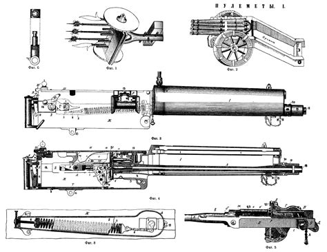 maxim gun blueprint   blueprint   modeling