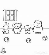 Miffy Coloring Pages Cartoon Color Character Printable Kids Sheets Print Back sketch template