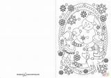 Coloring Year Card Happy Pages Children Snowman Printable Celebrating Cards Christmas Drawing Holidays Crafts sketch template