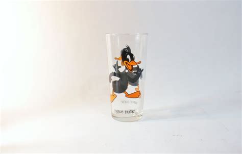 Daffy 1973 Pepsi Duck Glass Warner Collector Series Bros Etsy