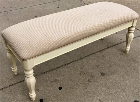 uhuru furniture collectibles bench  upholstered seat  sold