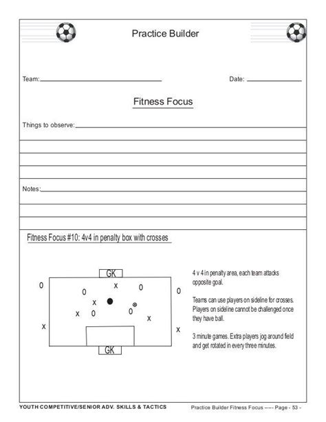 printable soccer practice plan template printable word searches