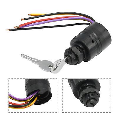 ignition switch boat push  choke  wires base  mercury outboard    picclick