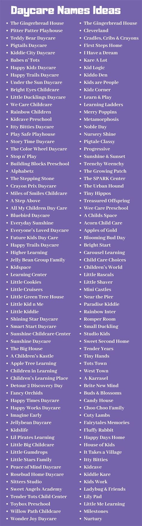 daycare names 400 best daycare center names ideas