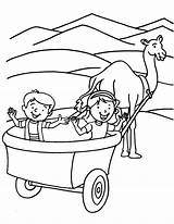 Wagon Coloring Pages Kids Hay Two Train Covered Chuck Getcolorings Color sketch template