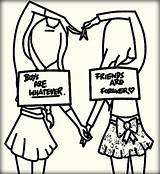 Coloring Pages Friends Forever Whatever Quotes Friend Bff Girls Drawings Visit Cute Drawing sketch template