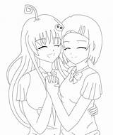 Coloring Pages Friends Friend Anime Cute Forever Girls Printable Colouring Lineart Tlr Color Print Getcolorings Bestfriend Deviantart Getdrawings Comments Coloringhome sketch template