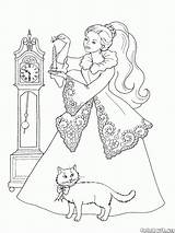 Princess Coloring Cat Pages Colorkid Kids sketch template