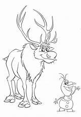 Coloring Pages Frozen Sven Disney sketch template