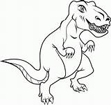 Coloring Rex Tyrannosaurus Popular Pages sketch template