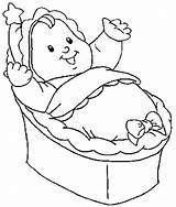 Baby Cradle Coloring Manger Pages Getdrawings Drawing Button Through Print sketch template