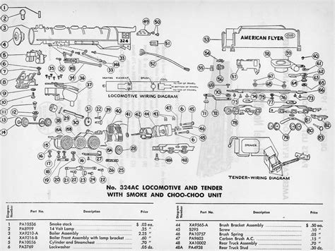 american flyer locomotive ac parts list diagram traindr