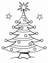 Christmas Coloring Night Pages Trees Starry sketch template