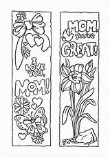 Mother Bookmarks Mothers Coloring Bookmark Pages Color Printable Cards Sheets Happy Print Children Kids Card Templates Activity Primary Choose Grandma sketch template