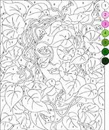 Coloring Pages Number Color Adult Adults Numbers Nicole Printable Books Girl Book Para Mandala Dibujos Colouring Kids Abstractos Paint Por sketch template