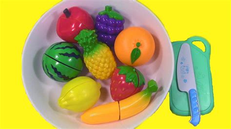 Velcro Fruit Toy Cutting Fruit Salad With Plastic Cooking Playset Youtube