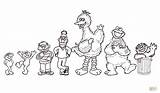 Sesame Ernie Bert Figuren Gratis Malvorlagen Ausdrucken sketch template