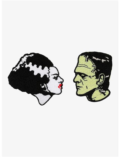 universal monster bride of frankenstein and monster patch set hot topic