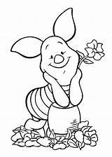 Piglet Colouring Printable 4kids sketch template