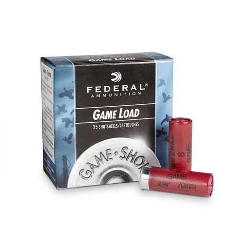 Federal Game Load 12 Gauge 2 3 4 1 Oz Shotshells 25 Rounds 99780