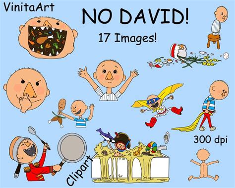 david storybook clipart printable digital  etsy  david