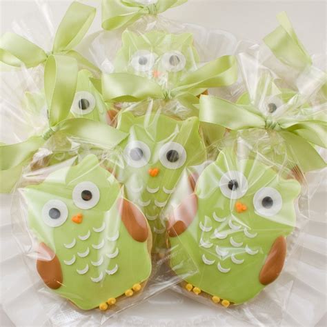owl sugar cookie favors  color  favors gift bagged