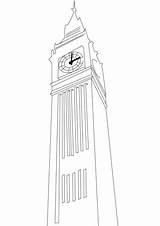 Ben Big Coloring London Pages Clock Tower Printable Drawing Kingdom United Flag England Supercoloring Getdrawings Categories sketch template