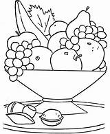 Coloring Fruits Pages Basket Food Drawing Healthy Bowl Para Fruit Kids Color Big Printable Frutas Tasty Colorir Didi Foods Vegetables sketch template